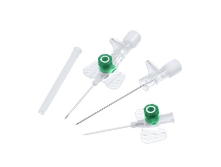 Канюля внутрішньовенна Vasofix® Braunule 18G (1,3 x 33 мм, 103 мл/хв), зелена з білим