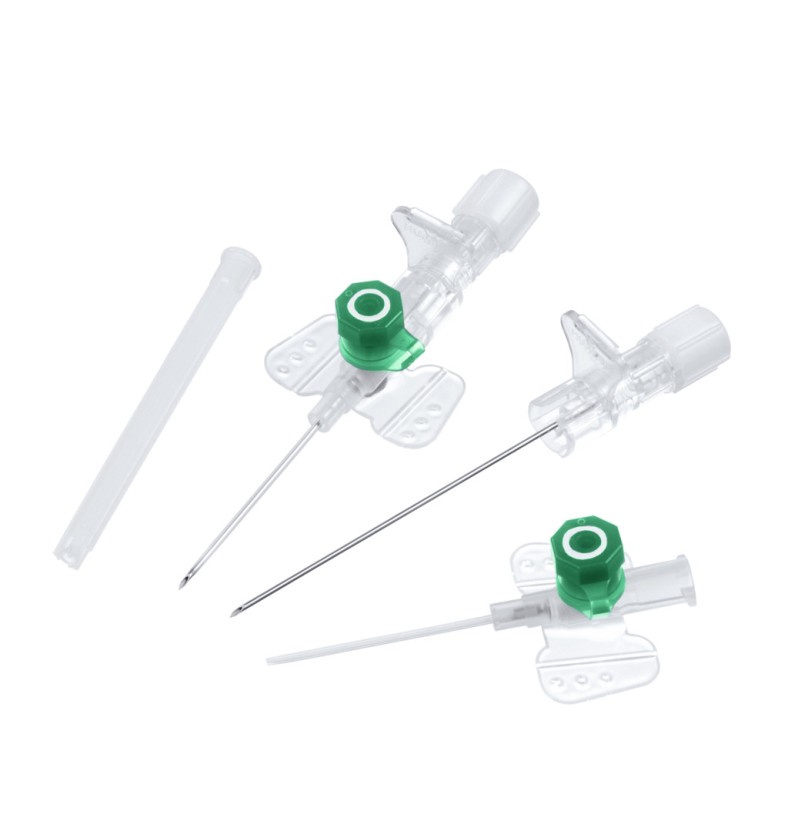 Канюля внутрішньовенна Vasofix® Braunule 18G (1,3 x 33 мм, 103 мл/хв), зелена з білим