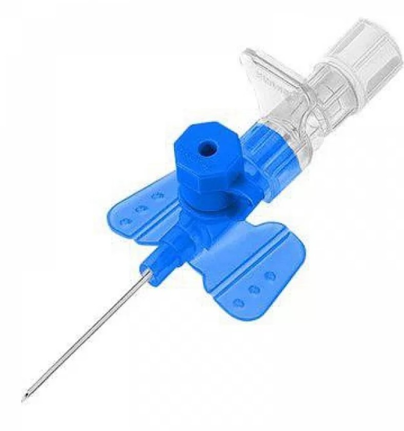 Безпечна внутрішньовенна канюля з ін'єкційним портом Vasofix® Safety PUR G 22, 0,9 х 25 мм, синя