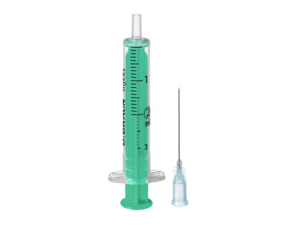 Шприц ін'єкційний Injekt® Luer Duo 2-компонентний 2 мл з голкою 23G (0,6 мм x 30 мм)