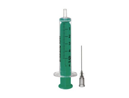 Шприц ін'єкційний Injekt® Luer Duo 2-компонентний 5 мл з голкою 22G (0,7 мм x 30 мм)