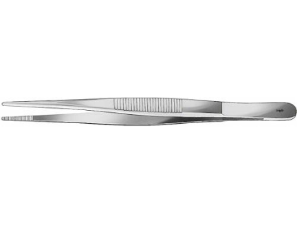 ПІНЦЕТ АНАТОМІЧНИЙ 145MM, ПРЯМИЙ ЗУБЧАСТИЙ