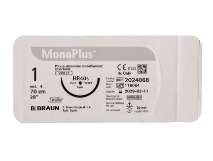MONOPLUS фіолетовий, розмір USP 1(4) довжина 150см голка HR48 ПЕТЛЯ, пакування DDP