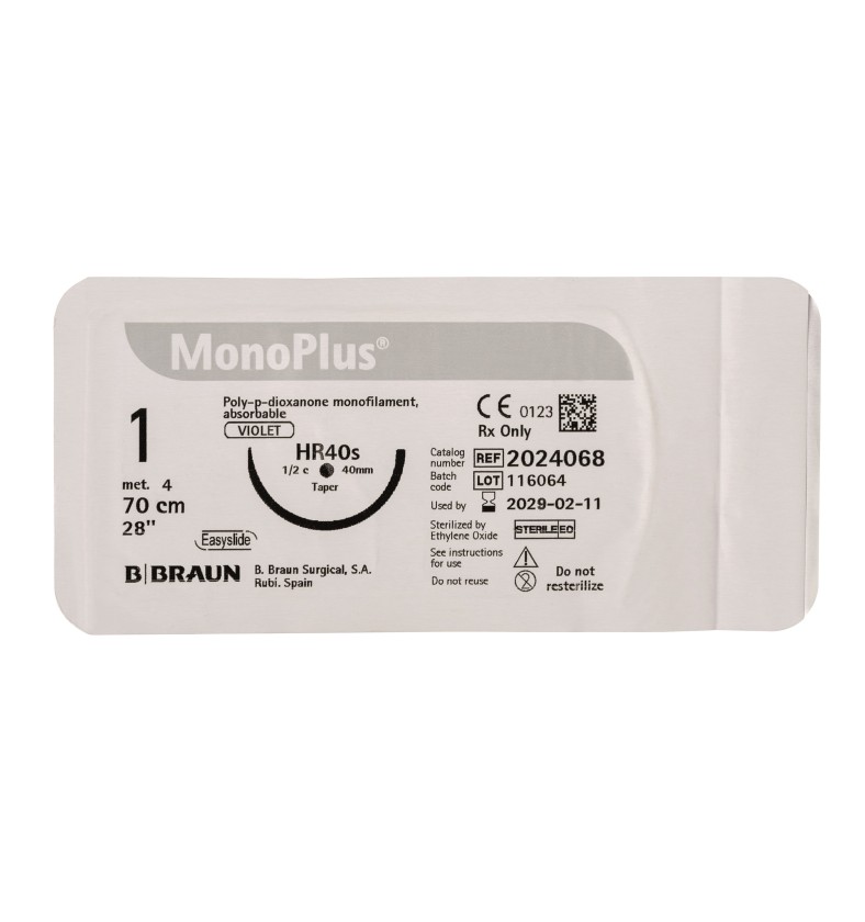 MONOPLUS фіолетовий, розмір USP 3/0 (2) довжина 70см голка HR26, пакування RCP