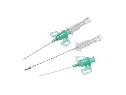 Канюля внутрішньовенна закритого типу Introcan Safety 3 PUR G 18, 1,3 х 32 мм, зелена